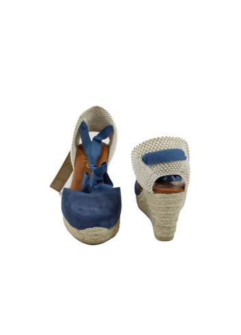 Espadrillas in vera pelle scamosciata