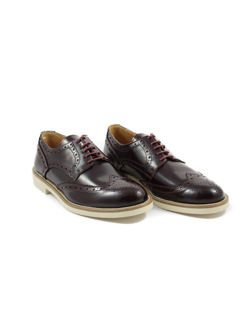 Scarpa derbies uomo in vera pelle vernice